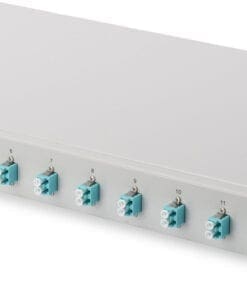 Spleißbox, 1U, Equipped 12xLC duplex,M25 Schraube,OM3, Adapter
