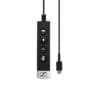 USB-Ersatzkabel mit In-Line Call Control für SC x5-Headsets, zertifiziert für Skype for Business, als Lösung zusammen mit SC x5-Headsets. Annehmen, Beenden und Wiederholen von Anrufen, Lautstärke regeln und Mikrofon stummschalten.