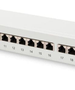 DIGITUS cat.6, Klasse E Patchpanel, geschirmt 24-Port Grau