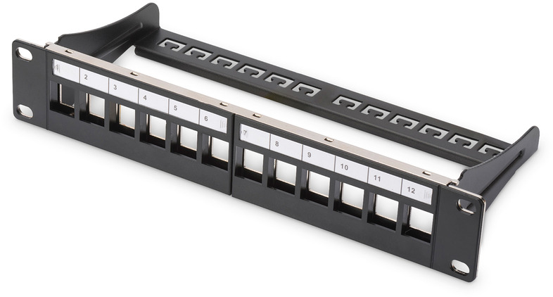 DIGITUS 1HE 10" Modular Patch Panel geschirmt 12-Port Blank DIGITUS 1HE 10" Modular Patch Panel geschirmt 12-Port Blank