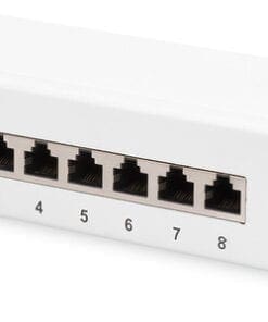 DIGITUS 1HE CAT 6 Patch Panel geschirmt 8-Port RJ45