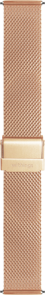 Withings Mesh-Looparmband, 18mm, Steel u. Scanwatch, Rose Gold – best4you