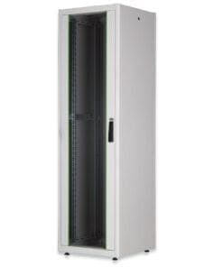 DIGITUS 22HE Unique Netzwerkschrank 600x600 mm Glastür Grau