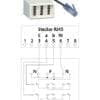 Adapter UAE - RJ45 Stecker auf TAE NFN , 0,1m UAE-Adapter mit Verlängerung WE 8 - WE 8/WE 8.