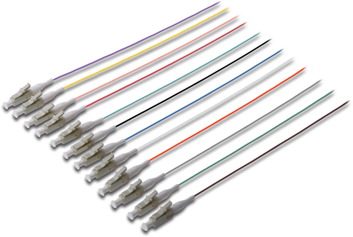 LC Fiber Pigtail , LB, 50/125 µ 12 St., DIN IEC 304 2m, OM2 LC Fiber Pigtail , LB, 50/125 µ 12 St., DIN IEC 304 2m, OM2