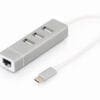 DIGITUS USB 2.0 3-Port Hub & FE LAN-Adapter Typ C Anschluss Der DIGITUS USB 3.0 zu VGA-Adapter erweitert Ihren Arbeitsplatz mit einem zusätzlichen Monitor, Fernseher oder Projektor über die USB-Schnittstelle. Sie können bis zu 2 Grafikadapter gleichzeitig an dem PC nutzen und einen Monitor hinzufügen oder entfernen ohne einen Neustart des Systems zu vollziehen. Außerdem unterstützt dieser Adapter eine Auflösung bis zu 1920x1080, Video-Streaming bis 1080p und mehrere Wiedergabemodi wie Haupt-/ erweitertes Display und Spiegelung. Der USB 3.0 zu VGA-Adapter besticht mit seinem edlen schwarzen Gehäuse und ohne zusätzliche Installation von Grafikkarten. Denn sobald der Treiber installiert ist, wird der über USB angeschlossene Monitor sofort aktiviert. Die Stromversorgung erfolgt über USB, somit wird kein zusätzliches externes Netzteil benötigt.