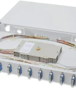 Spleißbox, 1U, Equipped 12xSC duplex, inkl. M 25 Schraube, OS2