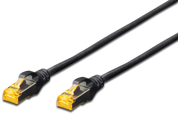 DIGITUS CAT 6A S-FTP Patchk. Cu, LSZH AWG 26/7, 0,5 m, SW DIGITUS CAT 6A S-FTP Patchk. Cu, LSZH AWG 26/7, 0,5 m, SW