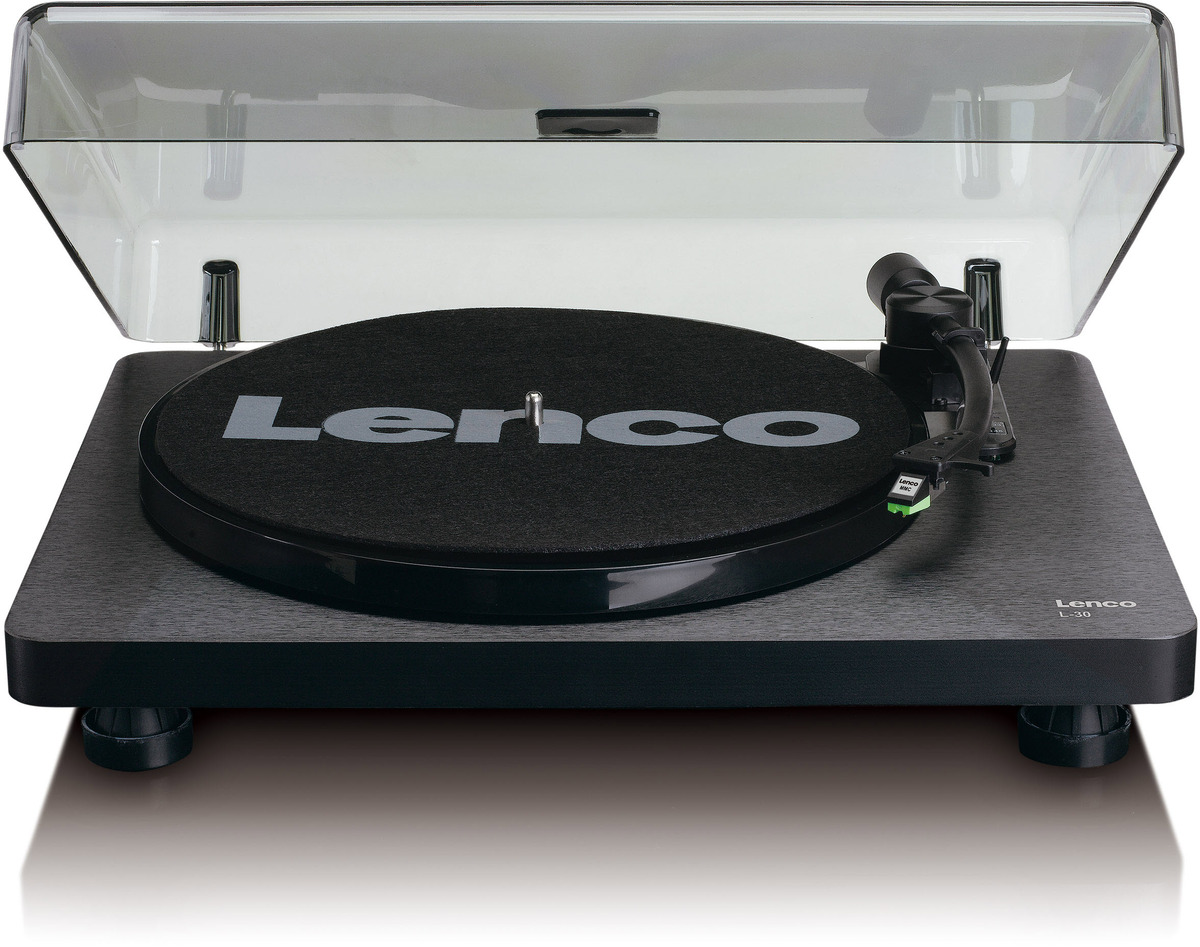 Lenco L-30 Plattenspieler mit AutoStop, PC-Codierung (Schwarz) - best4you