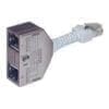 RJ45 Anschlussverdoppler (Telefon/Ethernet) 2 Stück