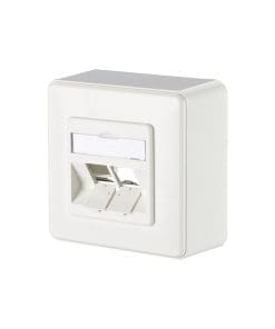 Modul Anschlussdose AP 2 Port leer, reinweiss