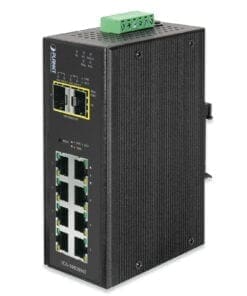 PLANET IP30 industrieller 8xGE + 2xGE SFP Full Managed Switch