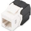 DIGITUS Professional CAT 6A Keystone Modul, ungeschirmt Der Artikel DN-9361 der Marke DIGITUS ist ein geschirmtes CAT 6A Keystone Modul mit werkzeugfreiem Montageanschluss, welches hervorragende Leistung und Verbindungsqualität für Ihr Netzwerk bietet. Die kompakte Bauform erlaubt eine Reiheninstallation von 24 Stück in 483 mm (19 Zoll) 1HE Panels.