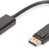 DIGITUS DisplayPort Adapterkabel DP-HDMITyp A 0.15m DP1.1a sw.