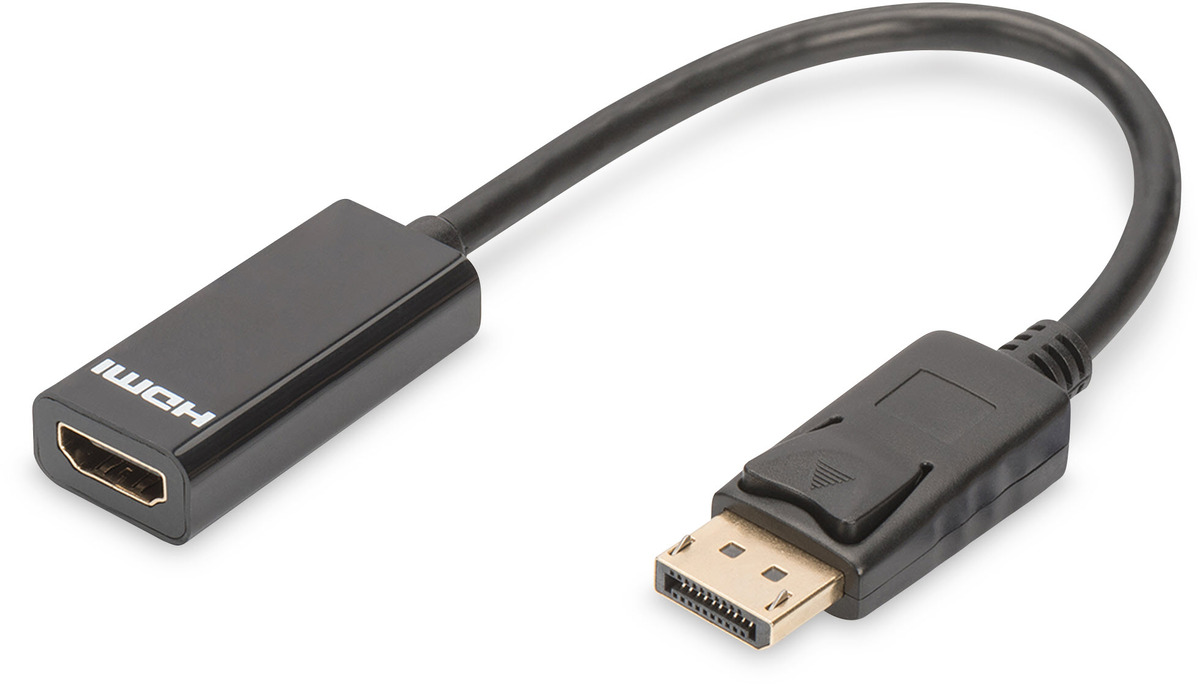DIGITUS DisplayPort Adapterkabel DP-HDMITyp A 0.15m DP1.1a sw. DIGITUS DisplayPort Adapterkabel DP-HDMITyp A 0.15m DP1.1a sw.