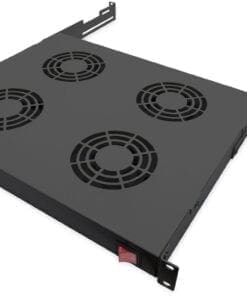 DIGITUS Dachlüftereinheit 19" 4 Lüfter, Thermostat, Schwarz