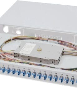 Spleißbox, 1U, Equipped 24xLC duplex,M25 Schraube,OS2, Adapter