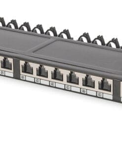 DIGITUS cat.6A 19" Patchpanel 0,5HE 24-Port schwarz