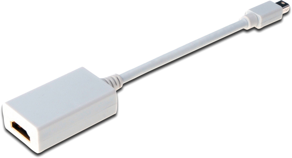 ASSMANN DisplayPort Adapterkabel mini DP-HDMI Typ A 0.15m weiß ASSMANN DisplayPort Adapterkabel mini DP-HDMI Typ A 0.15m weiß
