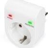 DIGITUS Überspannungsschutzadapter LED weiß Dieses Netzkabel, auch als Stromkabel mit "Micky Maus"- oder "Kleeblatt"-Stecker bekannt, dient zum Anschluss eines Laptops oder Netzteils an das deutsche Hausstromnetz (Steckdose).