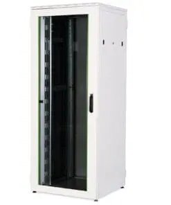 DIGITUS 42HE varioFLEX Netzwerkschrank 800x800 Glastür Grau