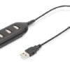 DIGITUS USB 2.0 Hub, 4-Port USB-A Dieses Netzanschlusskabel von DIGITUS dient zum Anschluss eines PCs oder Monitors an das Hausstromnetz (Steckdose).<br>Entspricht den deutschen Richtlinien.