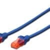 DIGITUS CAT 6, U-UTP Patchk. PVC AWG 26/7, 0,5 m, BL