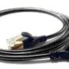 wantecWire Patchkabel gepanzert CAT6a 3,8mm anthrazit 0,3m Jabra LINK EHS-Adapter für Alcatel.
