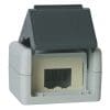 E-DAT modul IP44 AP-Gehäuse unbestückt Anschlußschnur 6 m MW6/MW6 (RJ11/RJ11) für optiset E und optiPoint 500 Workpoints