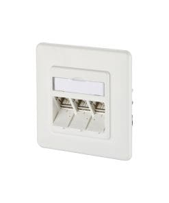 Anschlussdose C6Amodul 3 Port 270° UP reinweiss