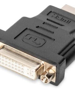 DIGITUS HDMI Adapter Typ A-DVI-I(24+5) St/Bu Full HD schwarz