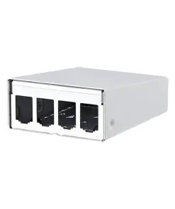 Modul AP-Gehäuse 4 Port leer reinweiß