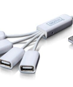 DIGITUS Slim Spider USB-Hub 4-Port USB 2.0