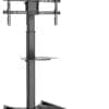 DIGITUS TV Präsentationswagen, Bildschirme bis 178cm, 50kg Universelle Wandhalterung zur Montage von zwei Monitoren, Tastatur/Maus und PC mit flexibler Einstellmöglichkeit der Arbeitshöhe. Richten Sie einen Arbeitsplatz ein, der von vielen Personen trotz unterschiedlicher Körpergröße mit drei schnellen Handgriffen individuell in der Arbeitshöhe angepasst werden kann. Die zwei integrierten Gasdruckfedern unterstützen Sie bei der kinderleichten Höhenverstellung der Monitore. Die Tastatur-Ablage lässt sich ebenfalls leicht über den Arm mit Gasdruckfeder verstellen.<br>Beachten Sie bei der Auswahl der Halterung bitte lediglich das VESA Maß, sowie das Gewicht sowie die Abmessungen Ihres Monitors um die Kompatibilität zu prüfen. Mit enthalten ist ebenso eine Halterung für einen PC, ebenfalls zur Wandmontage.