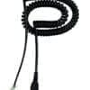 JABRA Anschlusskabel QD (2m, spiral) Extra dünnes Premium Patchkabel mit metallgepanzertem Schutz für Anwendungen, bei denen Standardkabel durch übermäßige Kraftanwendung beschädigt werden würden. Der Druckwiderstand beträgt 1000 PSI.