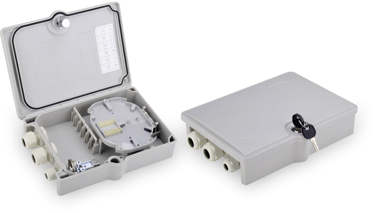 Distribution Box für Außen für 6x SC/DX Adapter, IP65 Distribution Box für Außen für 6x SC/DX Adapter, IP65