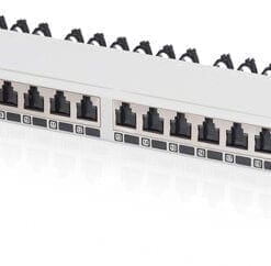 DIGITUS 0.5HE CAT 6A EA PatchPanel geschirmt 24-Port RJ45 8P8C