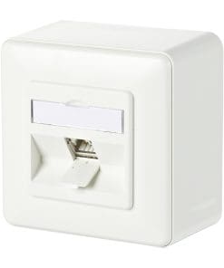 Anschlussdose C6Amodul 1 Port 180° AP reinweiss