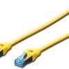 DIGITUS CAT 5e SF-UTP Patchk. PVC AWG 26/7, 3 m, GE Die DIGITUS Patchkabel wurden speziell entwickelt um allen Ansprüchen in den verschiedenen Anwendungsbereichen in vollem Umfang gerecht zu werden. Jedes Kabel ist mit einer angespritzten Knickschutztülle mit Zugentlastung ausgestattet. Außerdem besitzt die Tülle einen Rasthebelschutz, welcher das Verhaken der Kabel sowie das Abbrechen des Rasthebels vom Stecker verhindert.