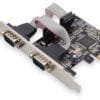 DIGITUS Serielle Schnittstellenkarte, PCIe DIGITUS Gigabit Ethernet PCI Netzwerkkarte, Gigabit PCI Karte 10/100/1000 Mbit 32-bit, Incl. Low Profile Bracket Realtek RTL8169SC Chipsatz