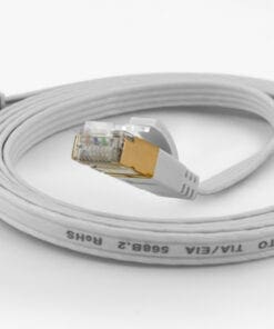 wantecWire Patchkabel CAT6A extraflach FTP weiss 5,0m