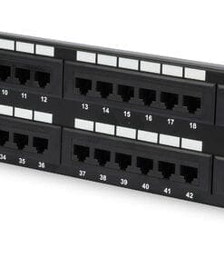 DIGITUS CAT 6, Klasse E PatchPanel ungeschirmt 48-Port schwarz