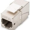 DIGITUS Professional CAT 6A Keystone Modul, geschirmt Der Artikel DN-9361 der Marke DIGITUS ist ein geschirmtes CAT 6A Keystone Modul mit werkzeugfreiem Montageanschluss, welches hervorragende Leistung und Verbindungsqualität für Ihr Netzwerk bietet. Die kompakte Bauform erlaubt eine Reiheninstallation von 24 Stück in 483 mm (19 Zoll) 1HE Panels.
