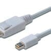ASSMANN DisplayPort Kabel mini DP 3.0mVerriegelung DP1.1a weiß Dieser HD Video und Digital-Audio Adapter / Konverter, eignet sich beispielsweise ideal zum Anschluss eines Notebook oder Computers mit DP-Schnittstelle an einen HDMI-Monitor, Beamer, LCD/TFT Monitor, LED oder Plasma-TV über ein HDMI-Kabel.