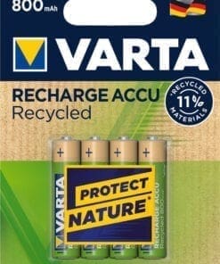 VARTA Recharge Akku Recycled AAA Micro 4er 800mAh