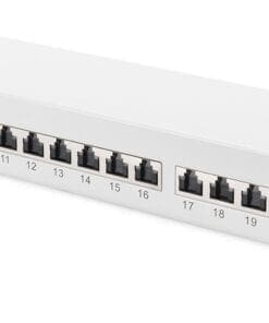DIGITUS cat.6A 19" Patchpanel 1HE 24-Port grau