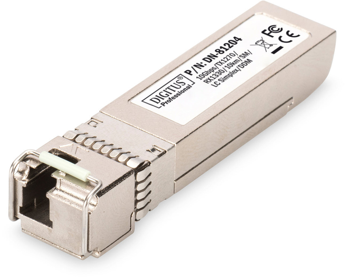 SFP+10 Gbps BiDI Modul, SM, 10km,Tx1270/Rx1330, LC Simpl., DDM SFP+10 Gbps BiDI Modul, SM, 10km,Tx1270/Rx1330, LC Simpl., DDM