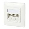 Anschlussdose C6Amodul 3 Port 180° UP reinweiss Unterputz-Anschlusseinheit mit C6A Modul 180 Grad.
