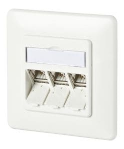 Anschlussdose C6Amodul 3 Port 180° UP reinweiss