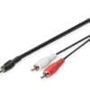 DIGITUS Audio Adapterkabel - stereo 3.5mm, 5m Das Stereo Audiokabel ermöglicht den Anschluss aller Audiogeräte mit 3 poligem 3,5 mm Klinkenstecker. Ideal für Kopfhörer, Verstärker, Stereoanlage, Heimkino-Anwendungen oder Notebooks. Der robutste Kabelmantel und die vernickelte Kontaktoberfläche sorgen für Langlebigkeit und beste Soundqualität.